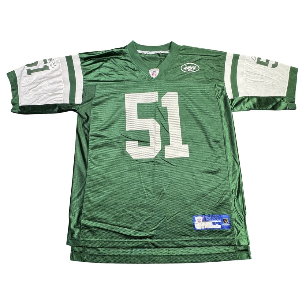 Jonathan‎ Vilma 51 New York Jets Reebok Jersey Mens L Green NFL Football